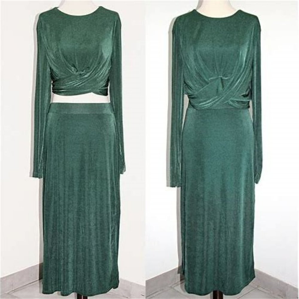 HOUSE OF HARLOW GREEN 2 PIECE DRESS - New Without Tag
